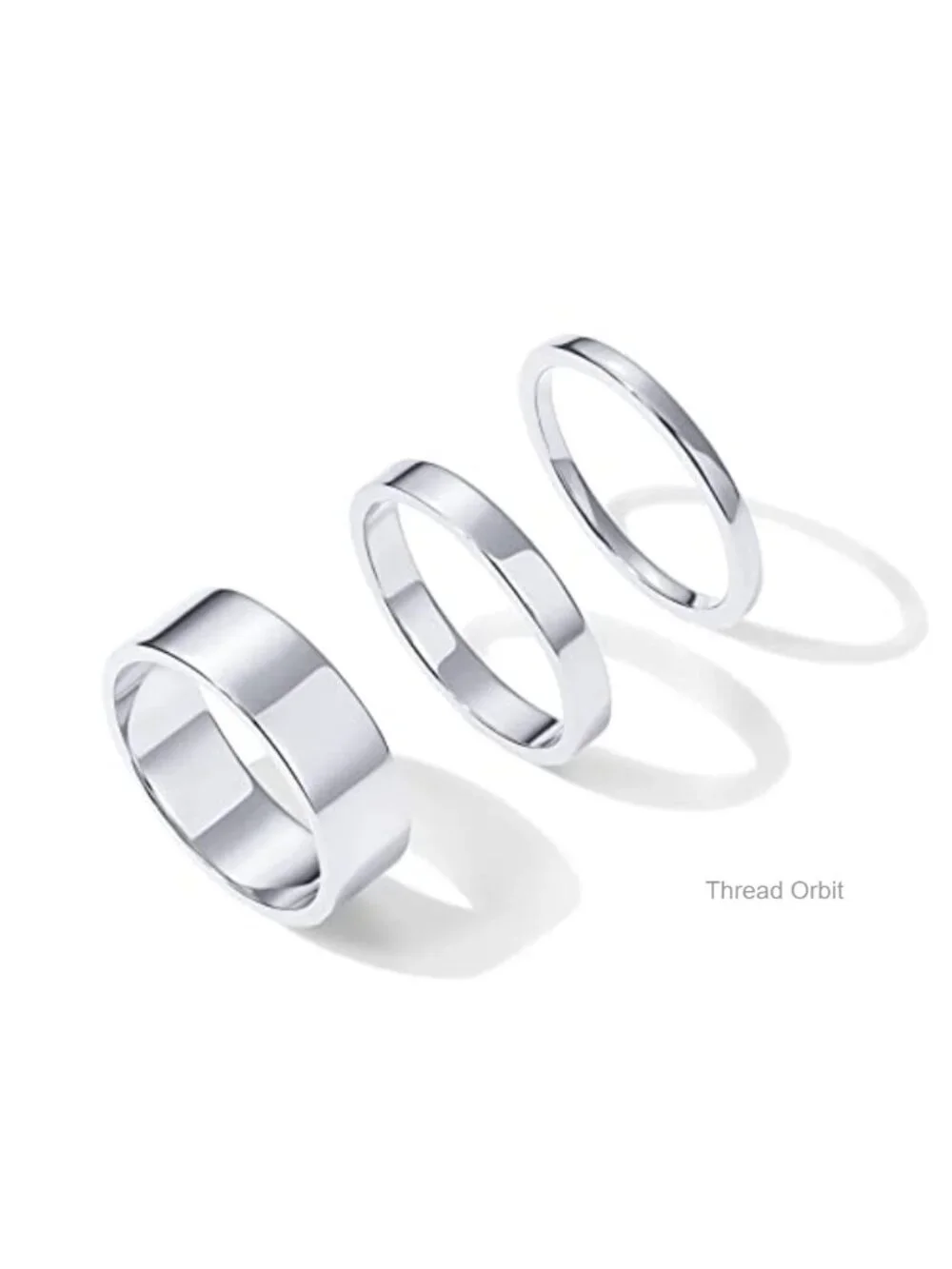 18K Gold Plated Stacking Ring Set for Women - 3 Rings